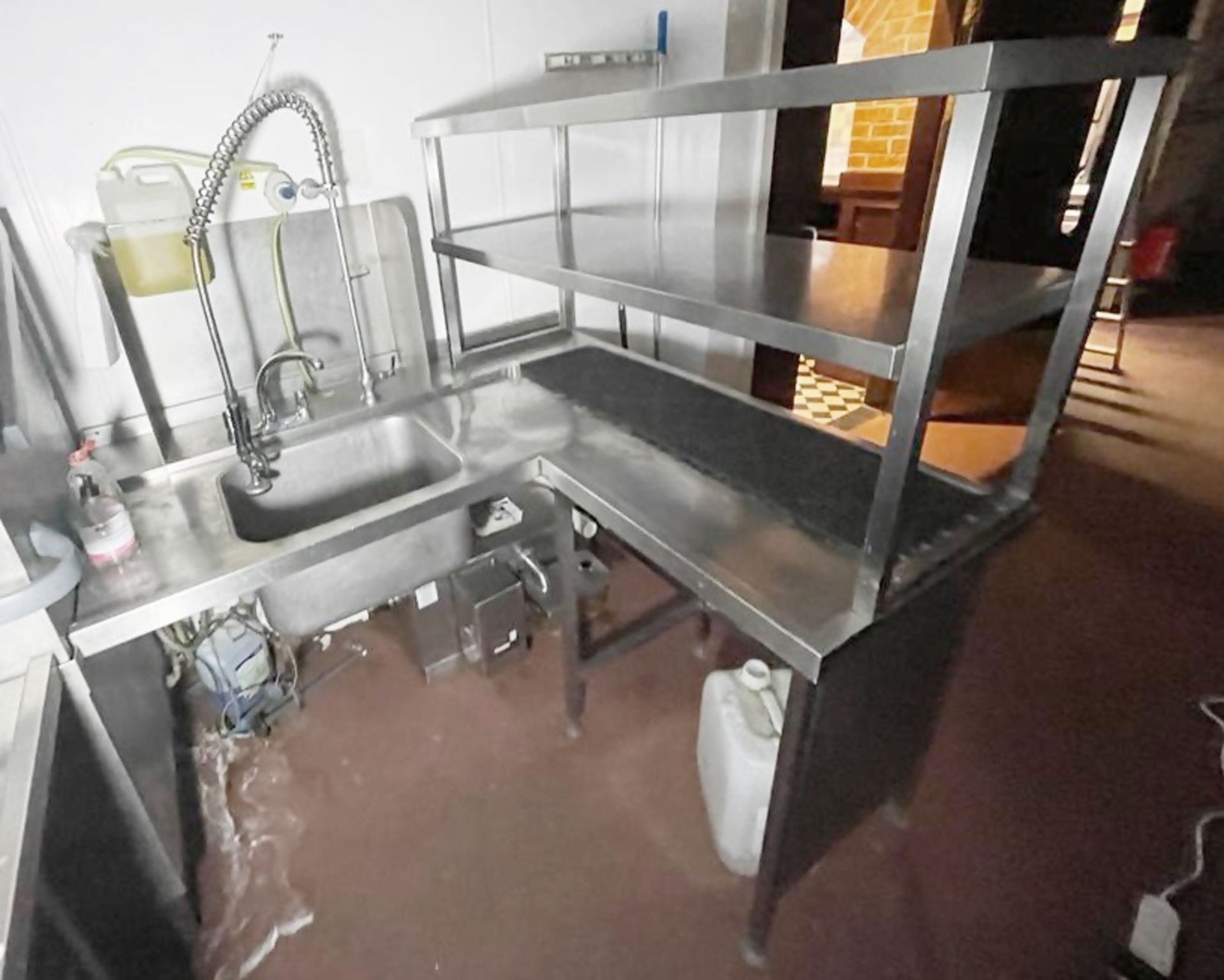 1 x Winterhalter PT-M Passthrough Dishwasher With Inlet and Outlet Table With Wash Basin and Spray - Image 3 of 15