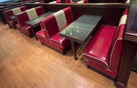 Selection of Double Seating Benches and Dining Tables to Seat Upto 12 Persons - Retro 1950's