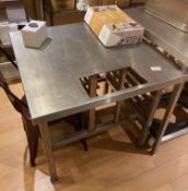 1 x Stainless Steel Prep Table - Approx 700 X 700 X 900Mm With Space Below For Trays - Ref: BGC022 -