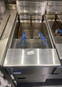 1 x Freestanding Large Double Basket Pitco Fryer - Ref: BGK005 - CL806 -