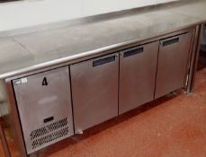 1 x Commercial 3-Door Refrigerated Counter - From a Popular American Diner