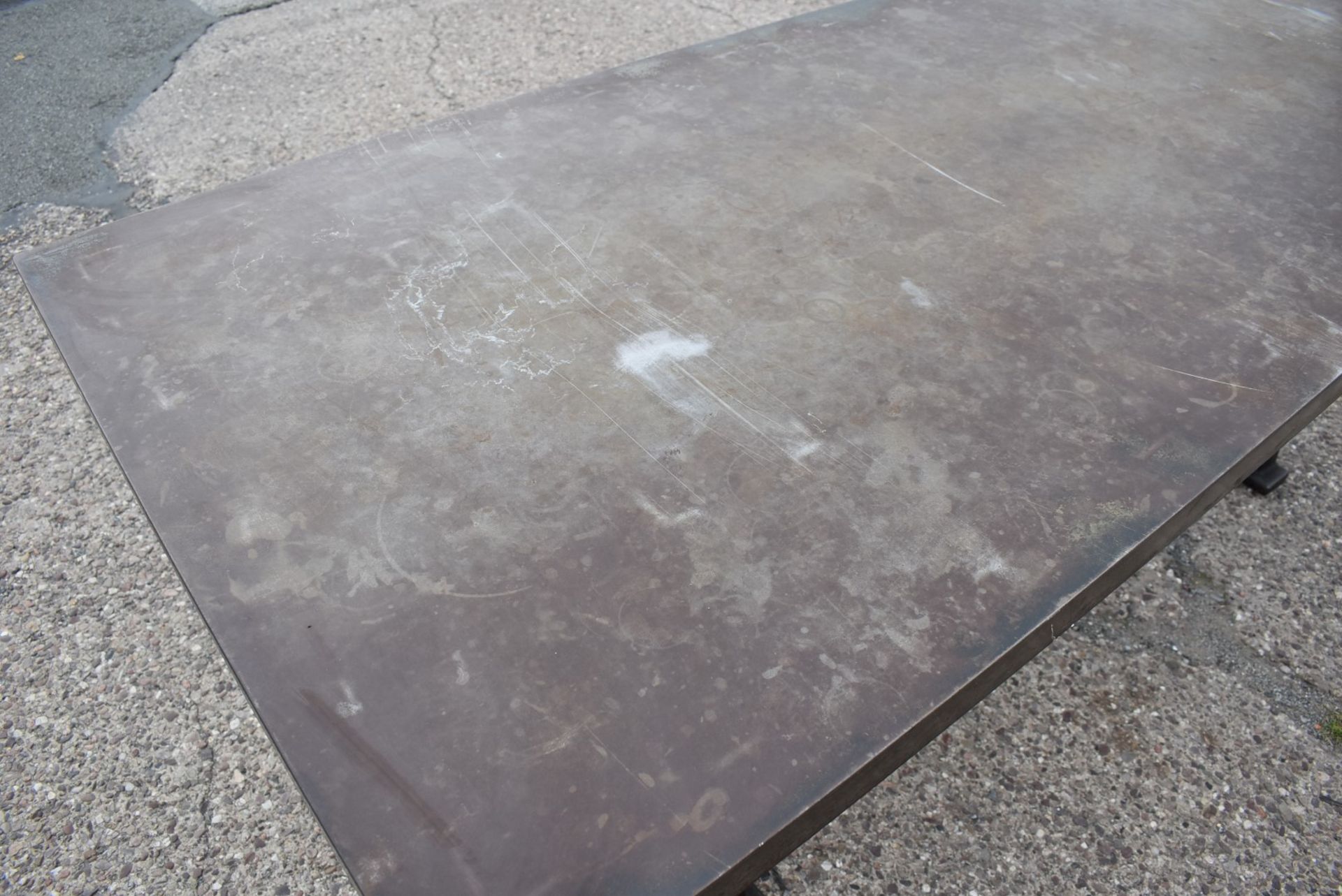 1 x Industrial Style 200cm Banquetting Restaurant Table Featuring a Heavy Steel Top & Steel Legs - Image 16 of 23