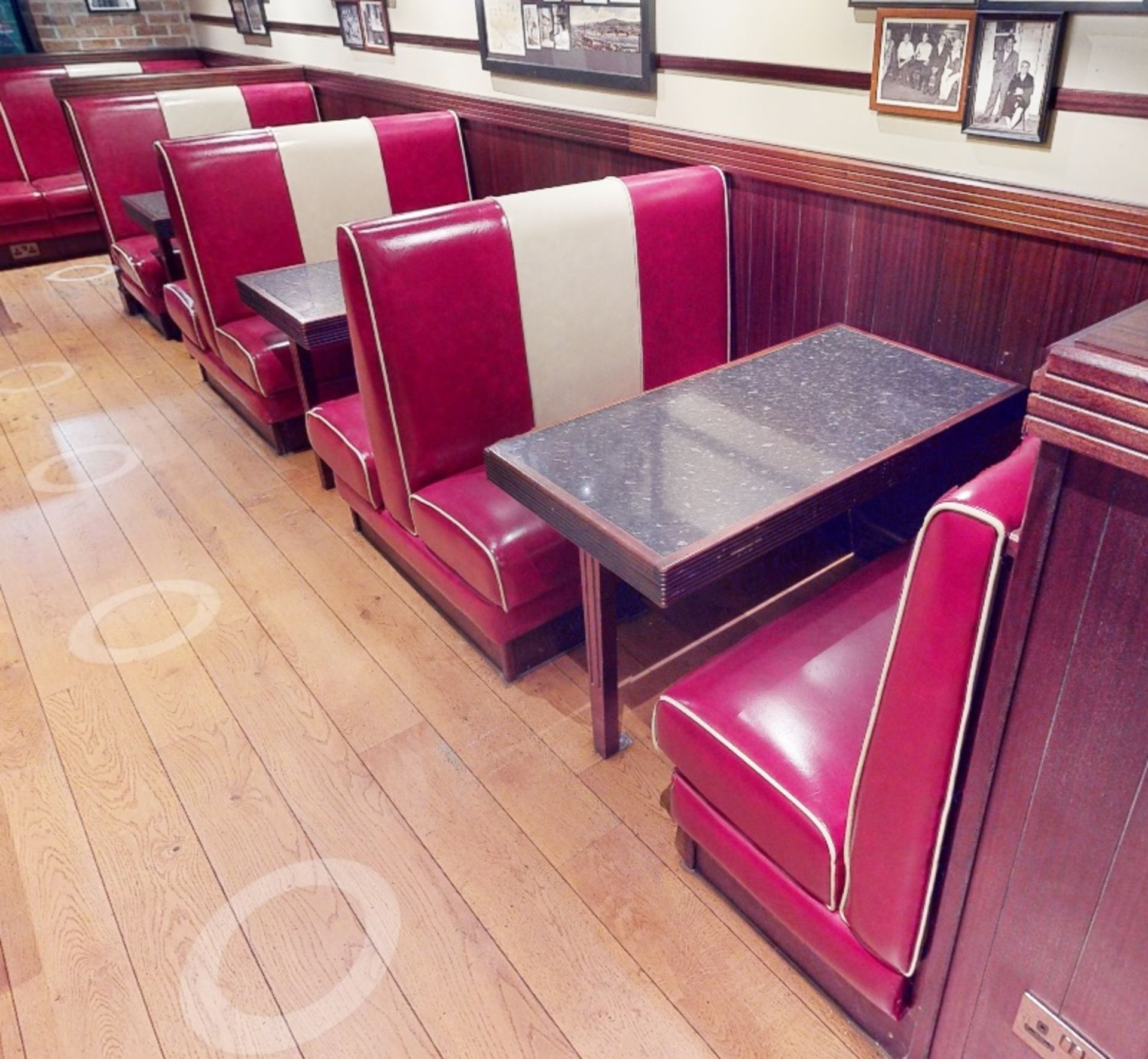 Selection of Double Seating Benches and Dining Tables to Seat Upto 12 Persons - Retro 1950's