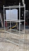 1 x Commercial Wire Storage Shelf Unit - Size: H184 x W90 x D45 cms