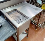 1 x Stainless Steel Prep Bench - From a Popular American Diner - CL809 - Location: Wisbech