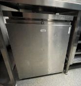 1 x Precision HPU150 Undercounter Refrigerator With Stainless Steel Finish.