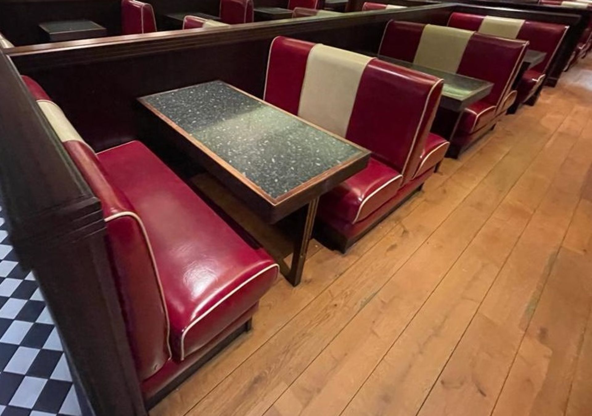 Selection of Double Seating Benches and Dining Tables to Seat Upto 12 Persons - Retro 1950's