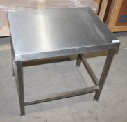 1 x Stainless Steel Commercial Retangular Prep Table, With Upstand - Ref: GEN583 WH2 - CL802 UX -