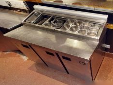 1 x Fosters Commercial Gastronorm Prep Counter With Salad / Pizza Topper - Original RRP £4,900