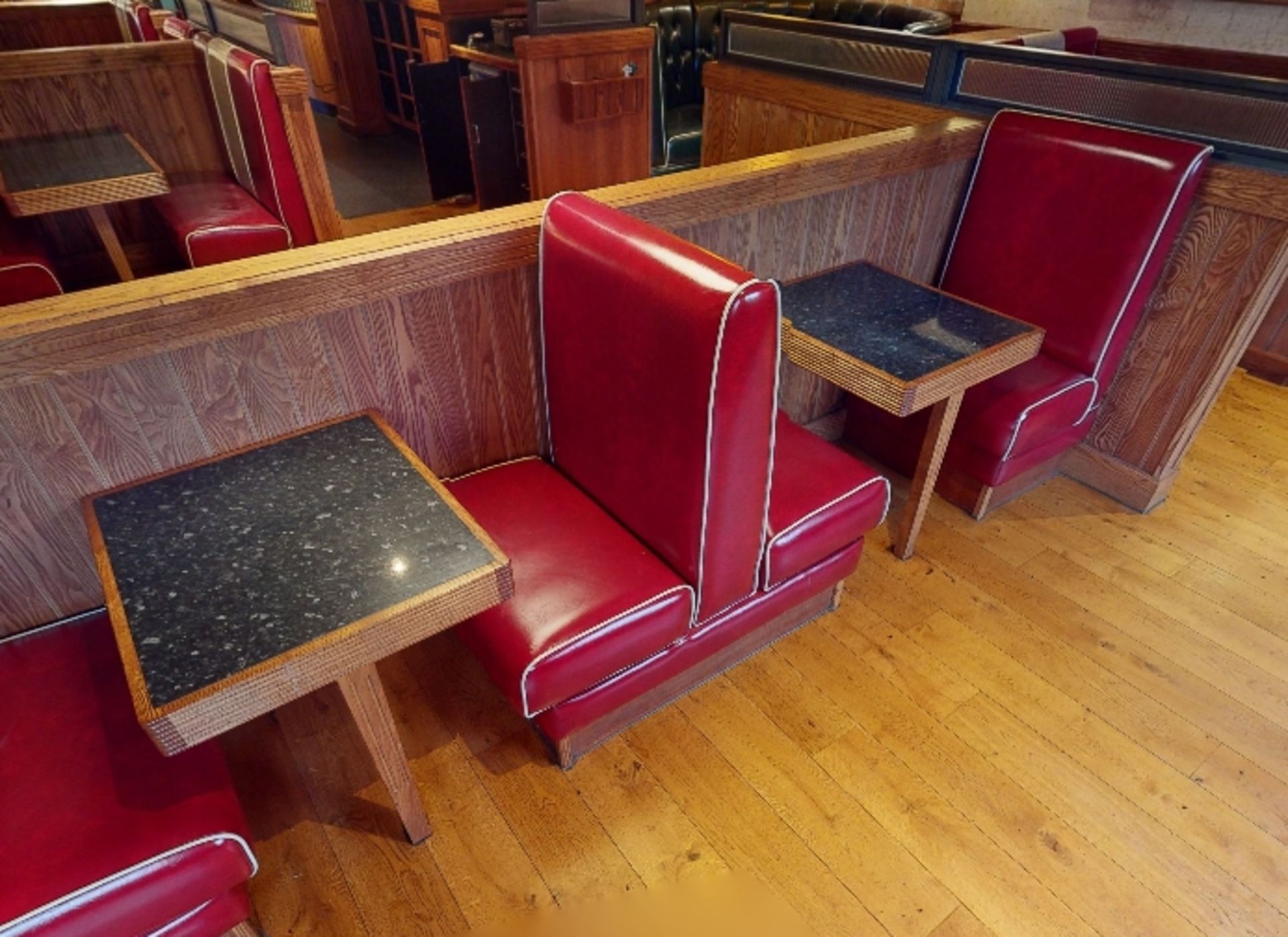 Selection of Single Seating Benches and Dining Tables to Seat Upto 8 Persons - Retro - 1950's - Image 4 of 9