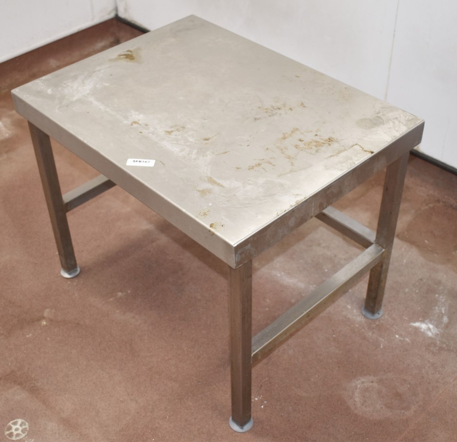 1 x Stainless Steel Low Profile Prep Table / Stand - Dimesions: W68 x D52 x H54cm - From a Popular