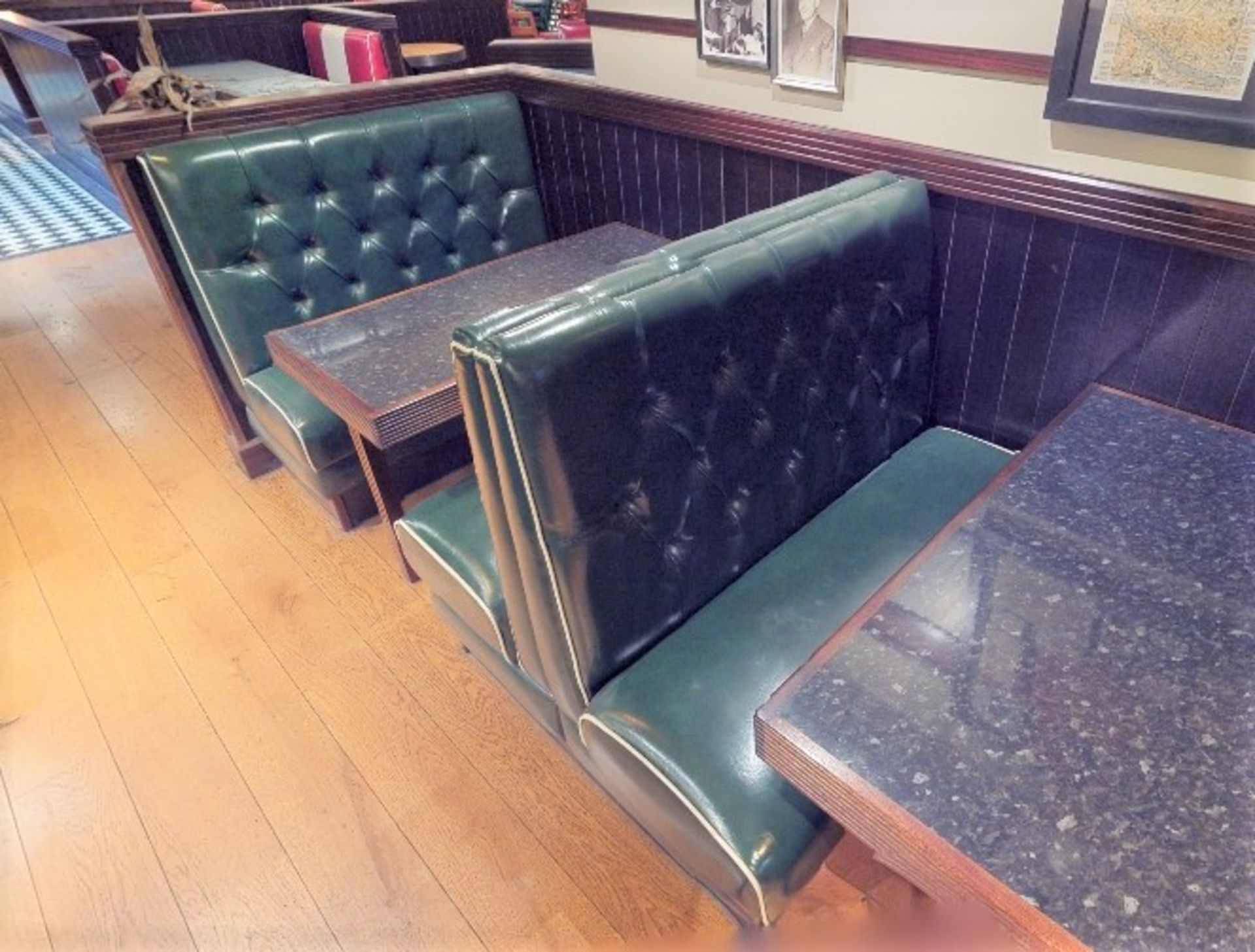 Large Collection of Restaurant Seating Benches and Tables From a Popular 1950's Inspired Italian- - Image 6 of 6