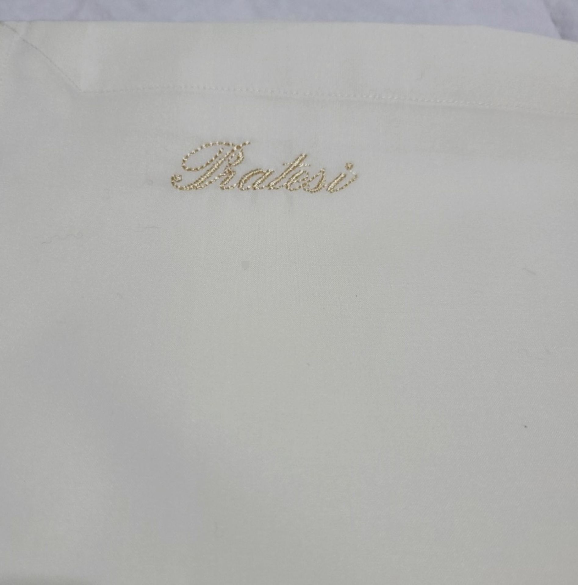 1 x PRATESI Cream Luxe Flat Bottom Sheet - Size: 270x300 - Original Price £710.00 - Image 2 of 5