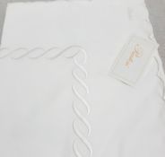 1 x PRATESI 'Treccia' Luxury Italian Angel Skin Egyptian Cotton Top Sheet In White With
