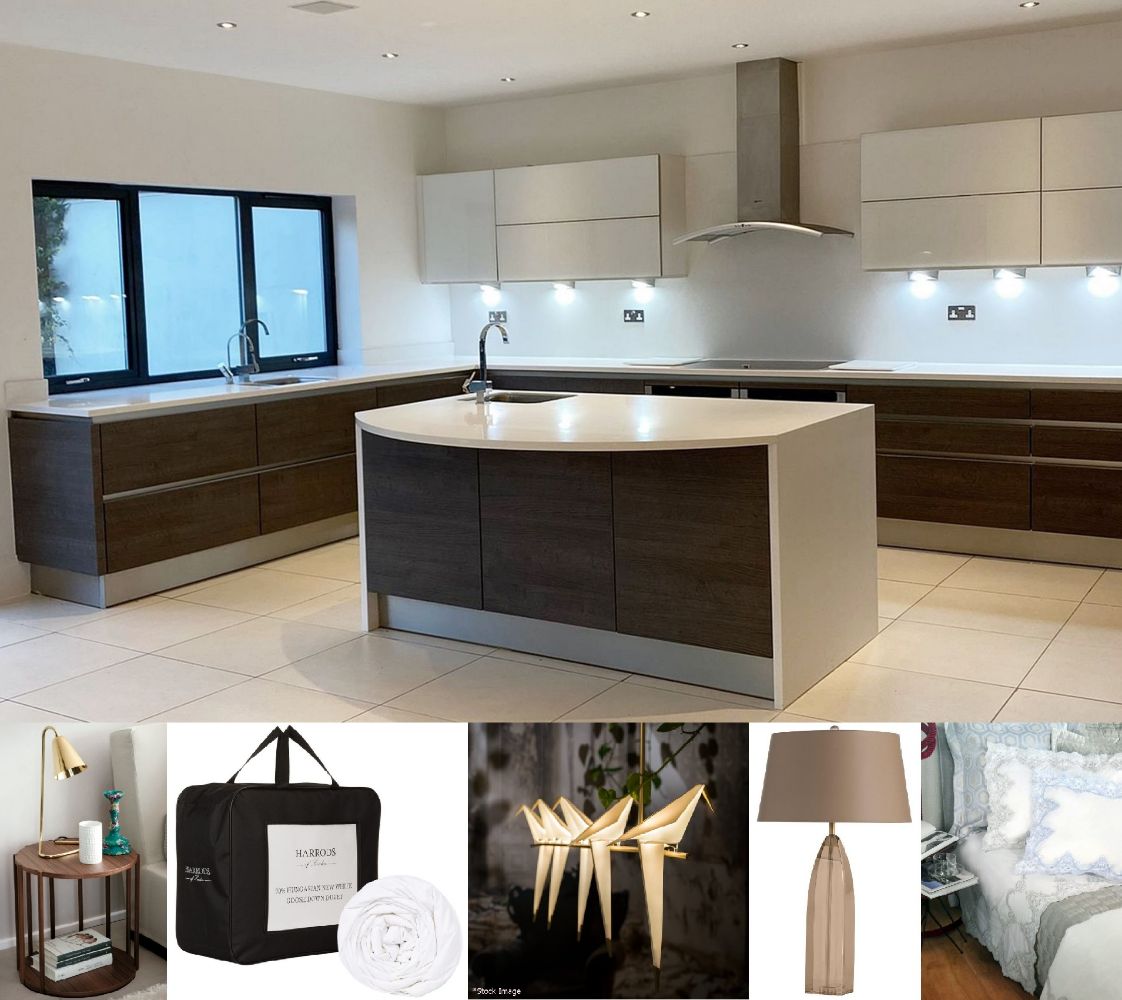 Luxury Homewares & Lighting, Designer Furniture, Fitted Kitchens, Boxed Toys, Selection of Bathroom Stock & General Items