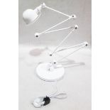 1 x BLUESUNTREE 'Jielde' Glossy White Steel Loft Floor Lamp With Six Adjustable Arms