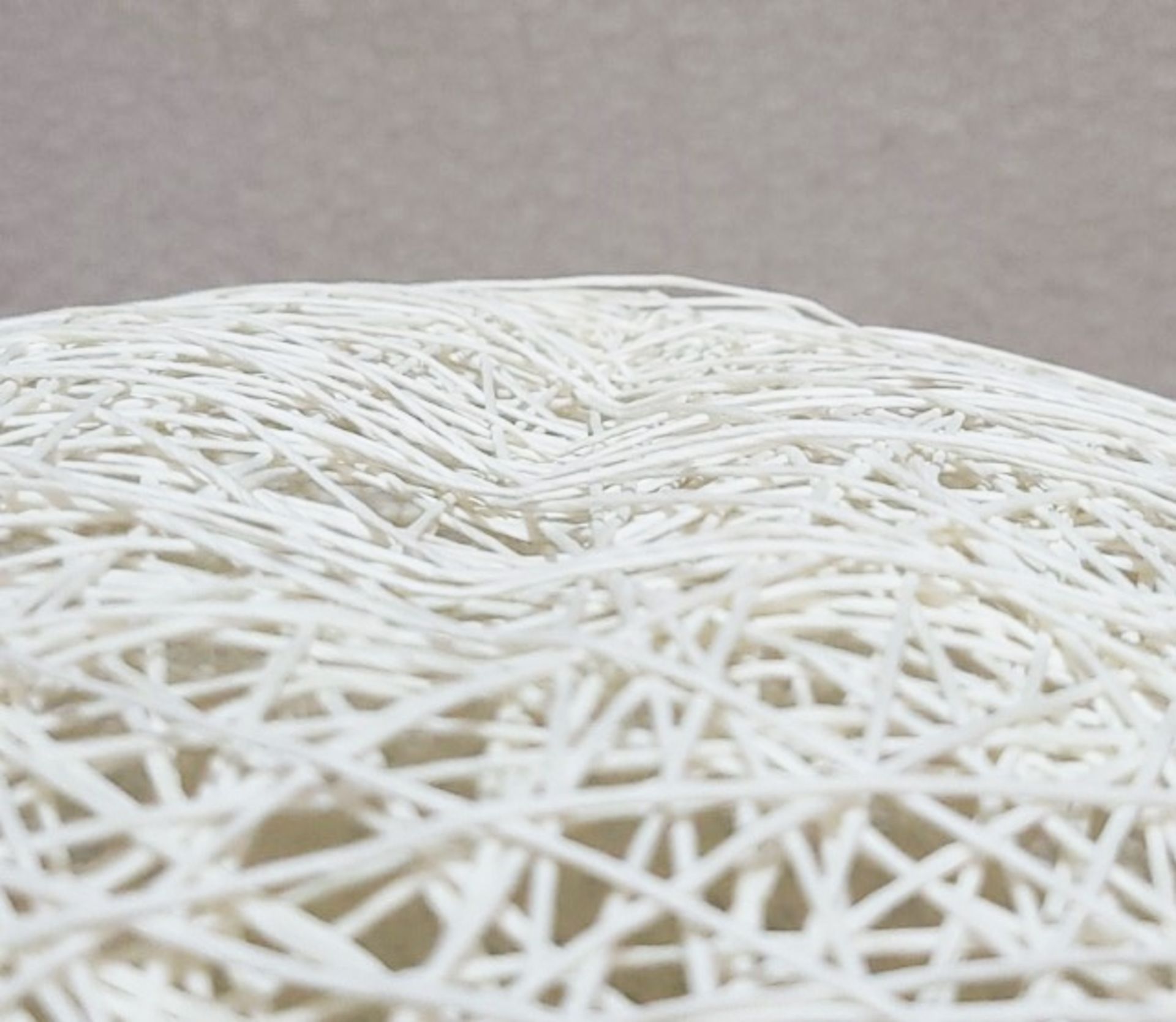 1 x BLUESUNTREE Elegant 58cm Off White Woven String Resin Nest Ball Pendant Lamp Wired For Mains - Image 6 of 6