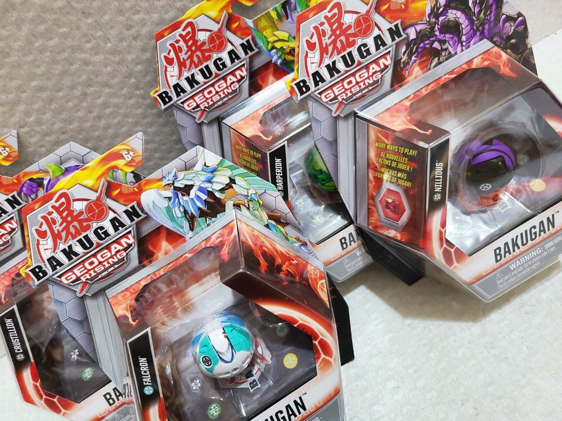 4 x BAKUGAN Bakugan Geogan Rising - Core Collectible Action Figures - Unused Boxed Stock - Ref: - Image 6 of 9