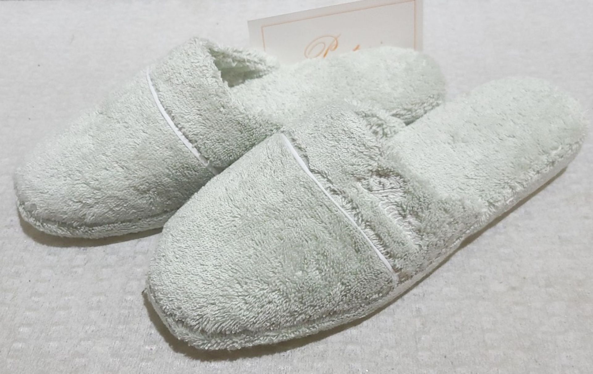 1 x PRATESI Panofole Lunar Grey Terry Cotton Slippers Size 40/41 - Original Price £200.00 - Image 2 of 6