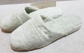 1 x PRATESI Panofole Lunar Grey Terry Cotton Slippers Size 38/39 - Original Price £200.00