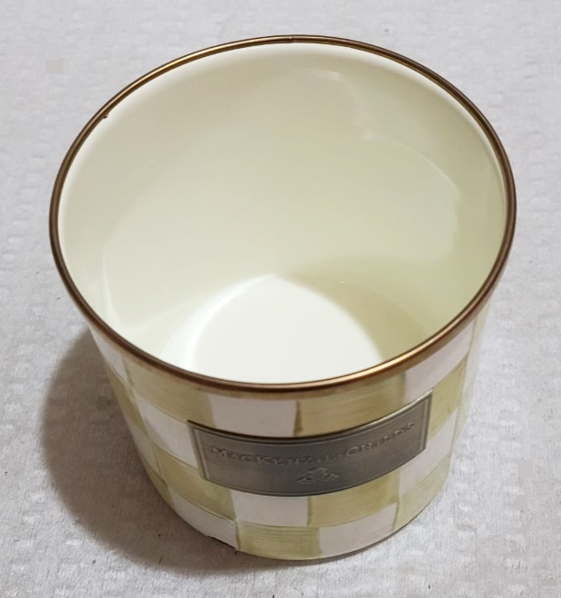 1 x MACKENZIE CHILDS Small Parchment Check Enamel Canister - Original Price £115.00 - Image 4 of 4