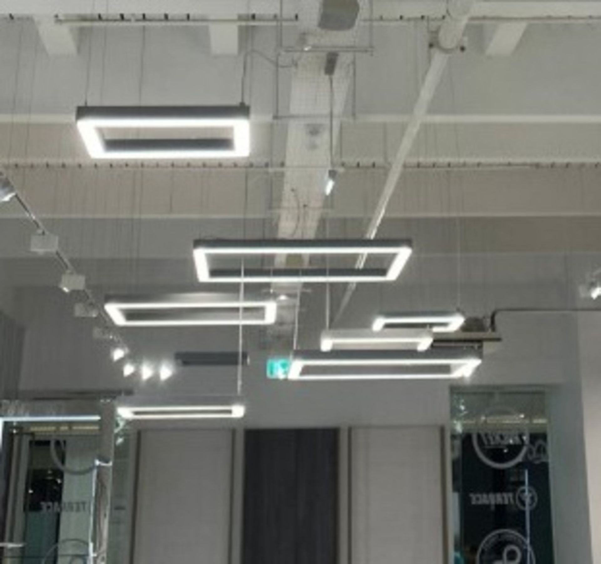 10 x Commercial Designer Square Suspension LED Ceiling Lights - Recently Removed From A Well-known - Image 4 of 7