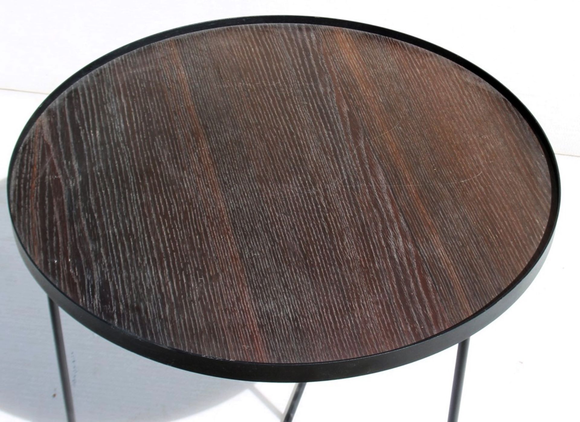 1 x CATTELAN ITALIA 'Billy' Designer Ø60 Wooden Topped Coffee Table - Made in Italy - RRP £669.00 - Image 3 of 5