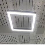 10 x Commercial Designer Square Suspension LED Ceiling Lights - Recently Removed From A Well-known