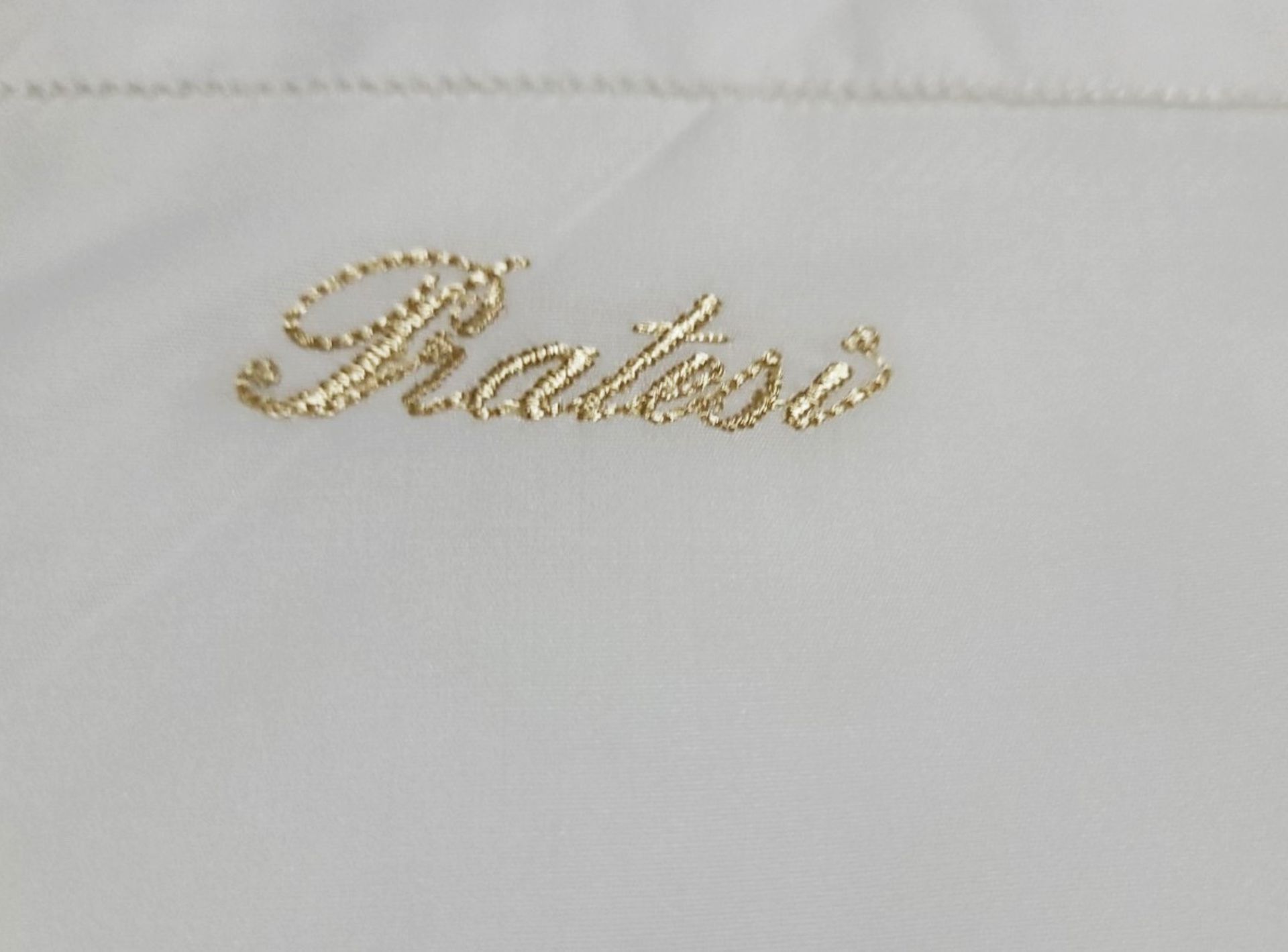 1 x PRATESI 'Paradise' Luxury Italian Flat Bottom Sheet In Angel Skin Cotton - 270x300 - RRP £1,050 - Image 3 of 6