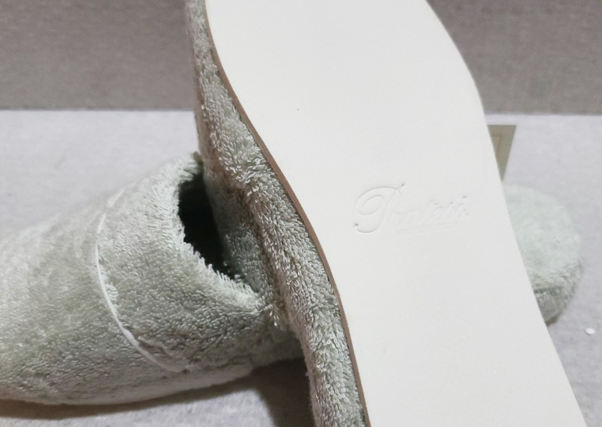 1 x PRATESI Panofole Lunar Grey Terry Cotton Slippers Size 38/39 - Original Price £200.00 - Image 3 of 4