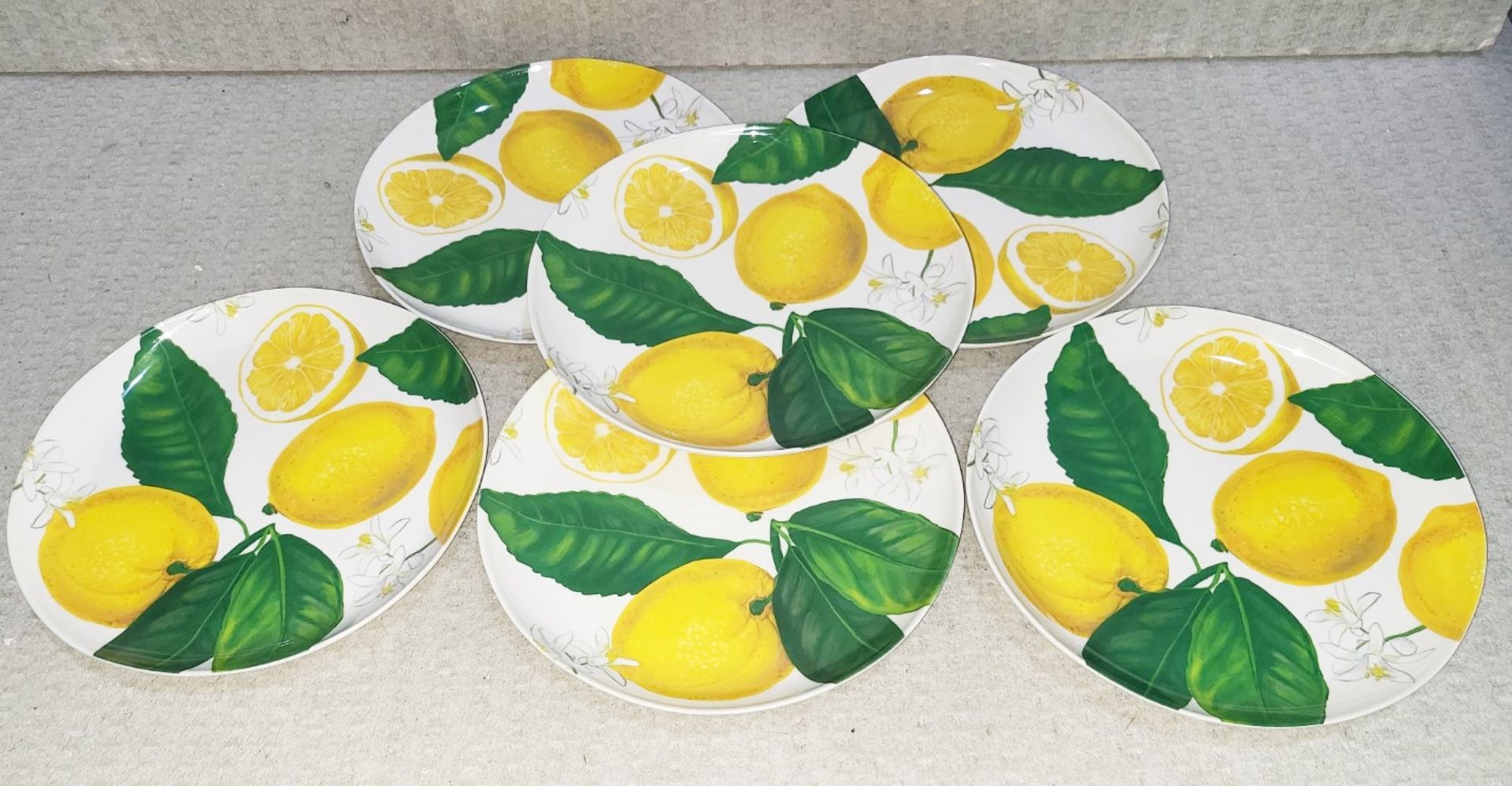 Set Of 6 x Eddingtons 'Lemon Fresh' Shatterproof Melamine Side Plates (21cm) - Original Price £42.00 - Image 4 of 4