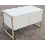 1 x Large 2-Drawer Retail Fixture In White And Gold - Recently Removed From A World-renowned