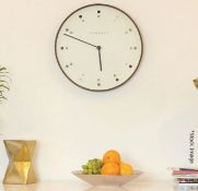 1 x NEWGATE Modern Mr Clarke Dot Wall Clock In Pale Plywood 28cm - RRP £79.99 - New Boxed Stock
