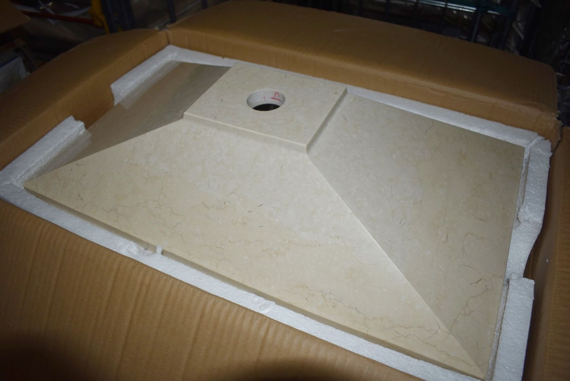 1 x Stonearth 'Karo' Solid Travertine Stone Countertop Sink Basin - New Boxed Stock - RRP £525.00 - Image 6 of 8