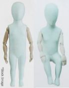 5 x Assorted ATREZZO Commercial High-grade BABY Shop Mannequin Dummies With Posable Wooden Arms -