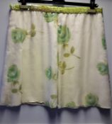 1 x Boutique Le Duc Cream Floral Skirt With Sequin Waistband - Size: 14 - Material: 100% Voilesoie -
