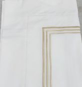 Set Of 2 x PRATESI GO3 Tre Riche Light Gold Embroidered Angel Skin Shams 50x75cm