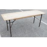 10 x Folding 6ft Wooden Topped Rectangular Trestle Tables - Recently Removed From A Well-known