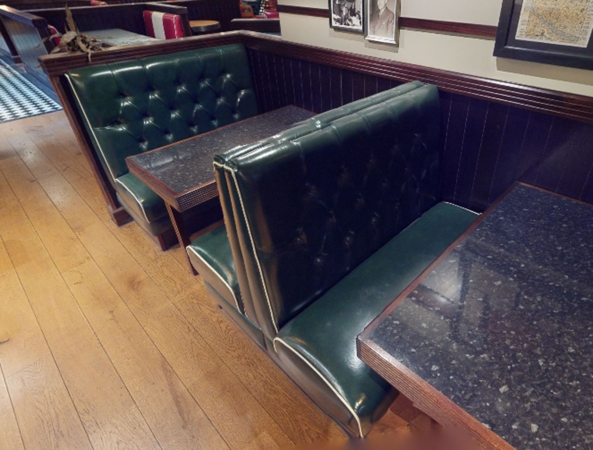 Large Collection of Restaurant Seating Benches and Tables From a Popular 1950's Inspired Italian- - Image 4 of 6