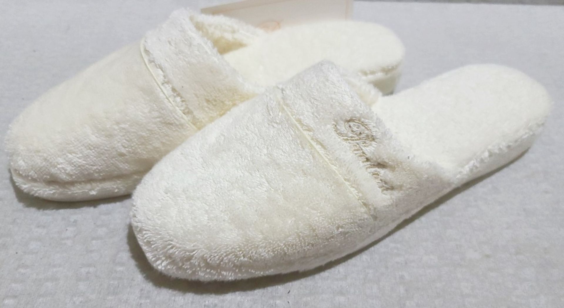 1 x PRATESI Panofole Off White Terry Cotton Slippers Size 40/41 - Original Price £200.00