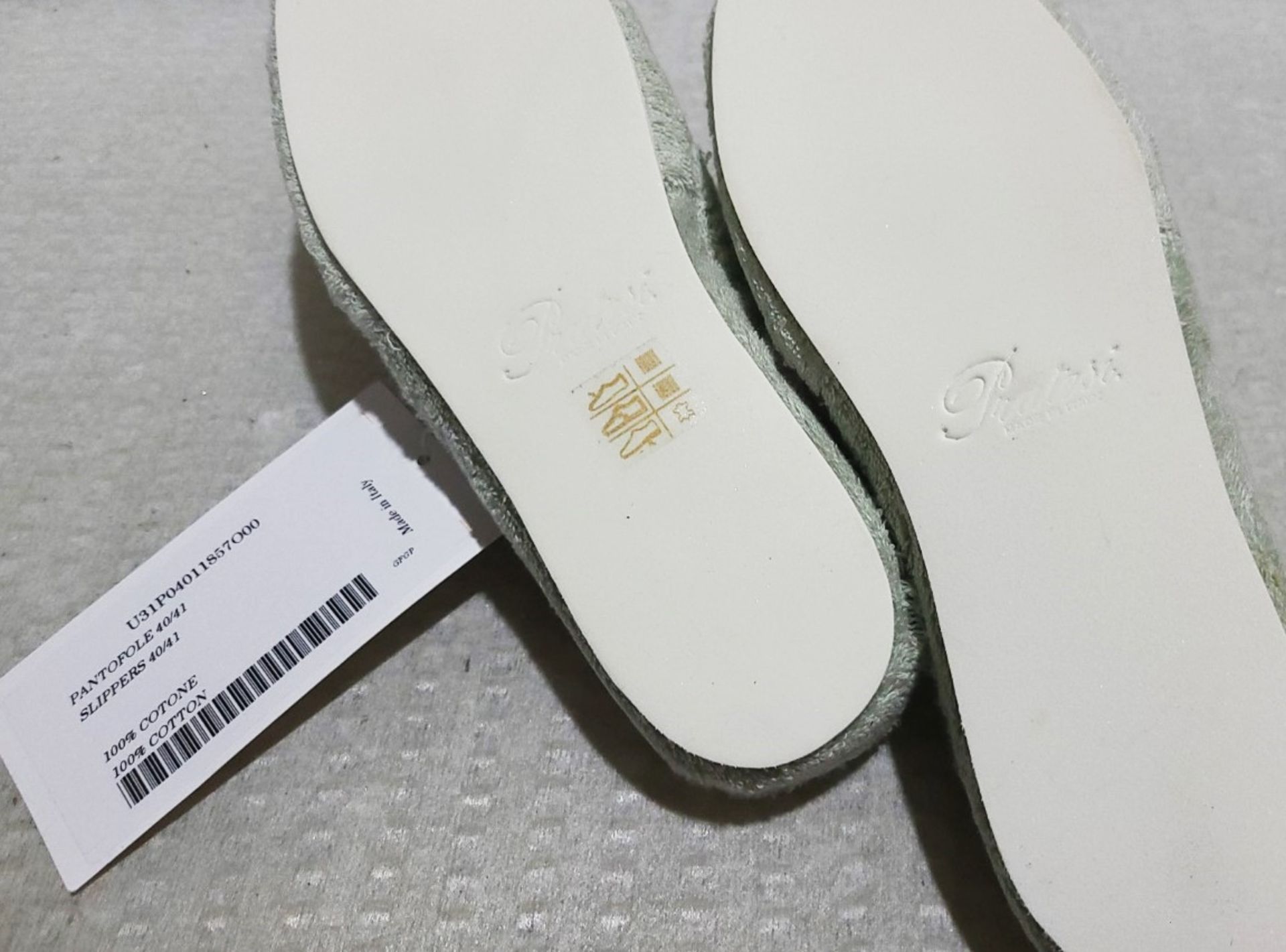 1 x PRATESI Panofole Lunar Grey Terry Cotton Slippers Size 40/41 - Original Price £200.00 - Image 5 of 6