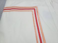 1 x PRATESI Luxury Italian Tre Riche 3 Lines Peach And Salmon Embroidered Angel Skin Sham 50x75cm