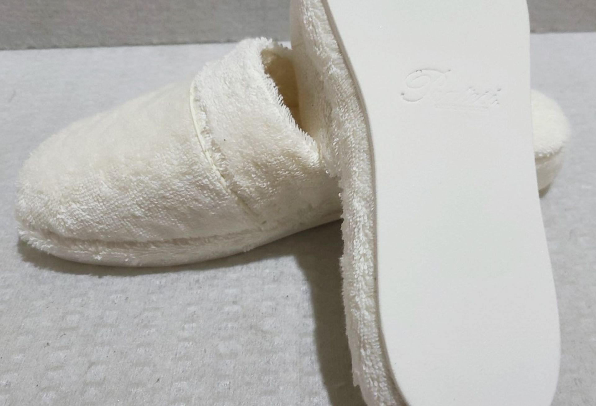 1 x PRATESI Panofole Off White Terry Cotton Slippers Size 40/41 - Original Price £200.00 - Image 3 of 5