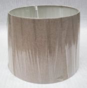 1 x CHELSOM Stone Linen French Drum Lamp Shade 28 x 40cm