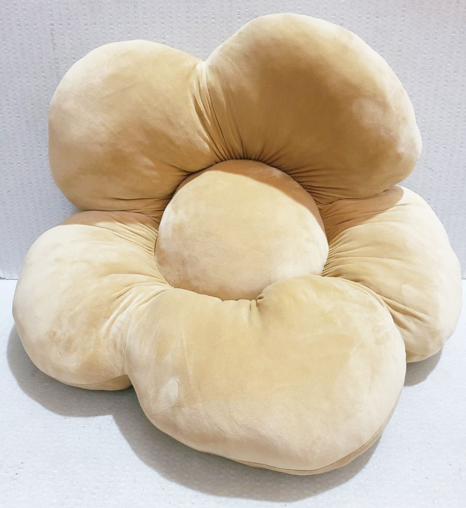 Set of 3 x KIDKII 'Sumptuous' Flower Pillows Velvet Gold - Original Price £159.00 - Image 6 of 6