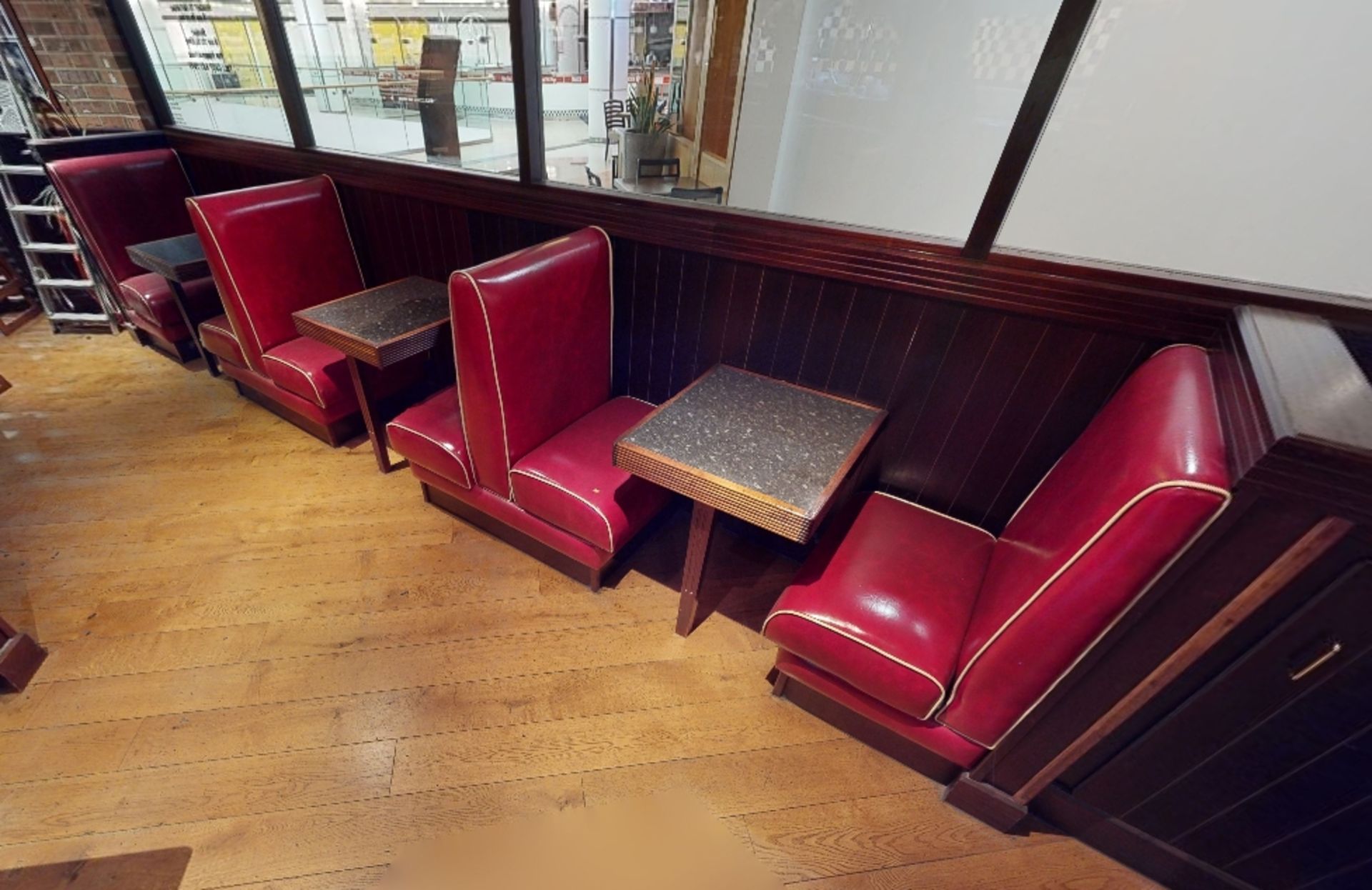 Large Collection of Restaurant Seating Benches and Tables From a Popular 1950's Inspired Italian- - Image 3 of 7
