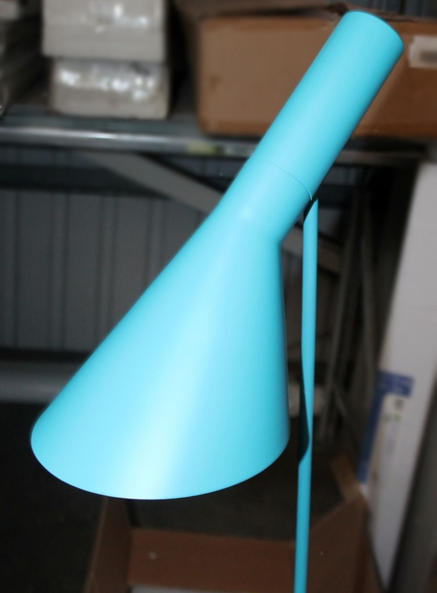 1 x Arn Jacobson Inspired Retro 60s-style Lamp In Bright Blue - New Boxed Stock - Image 2 of 7