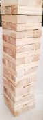 1 x UBER GAMES Polished Hardwood Giant Tumble Tower With Storage Bag