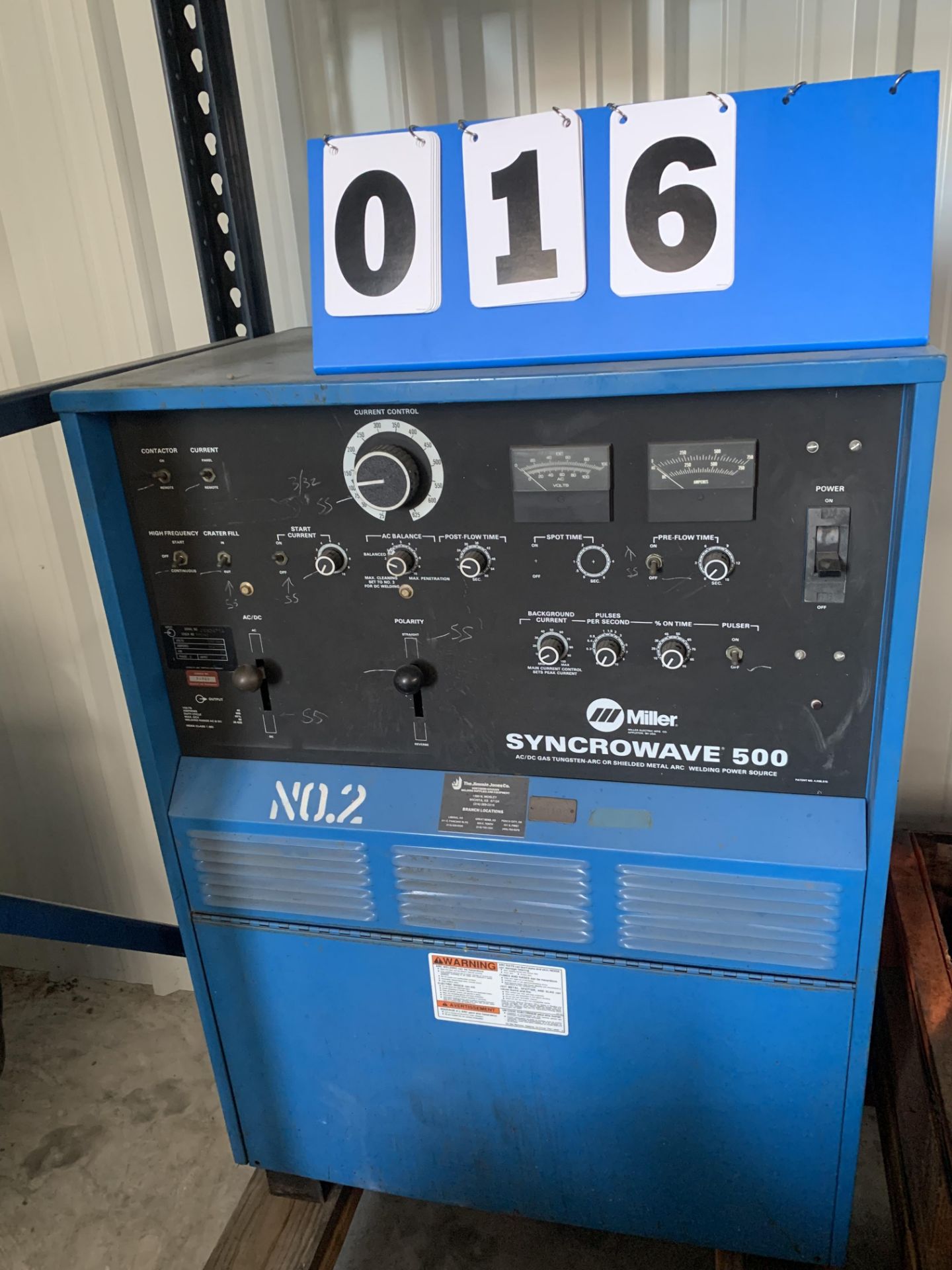 Miller synchrowave 500AC/DC gas tungsten-arc or shielded metal arc welding power source; single