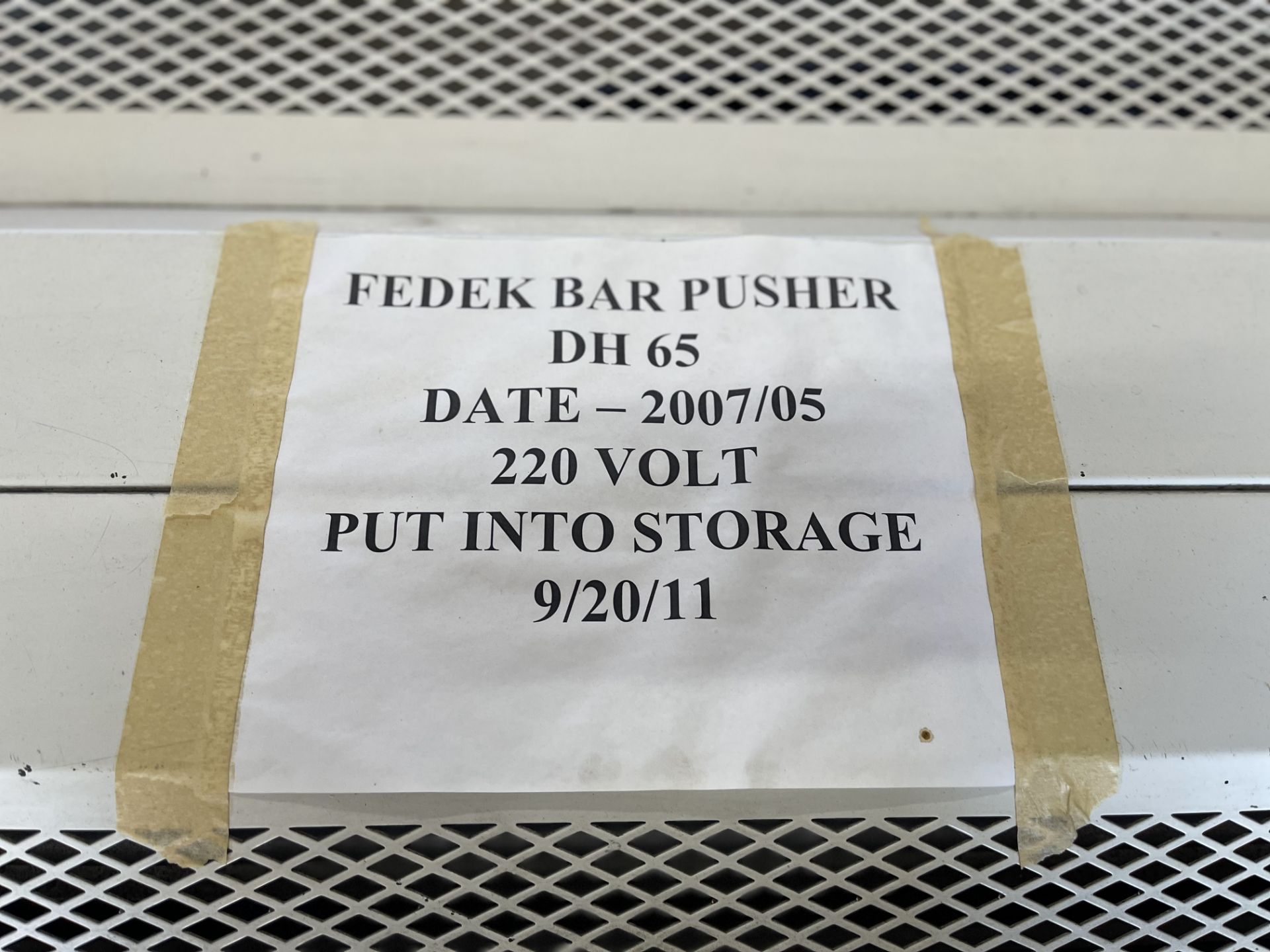 Fedek DH65 bar feeder for CNC Lathe, Serial # 14310603. 220 volt, single phase - Image 5 of 15